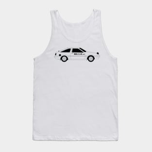 AE86 Takumi Black Outline Tank Top